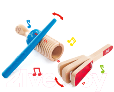 Музыкальная игрушка Hape Трещотка Дуо / E0605_HP