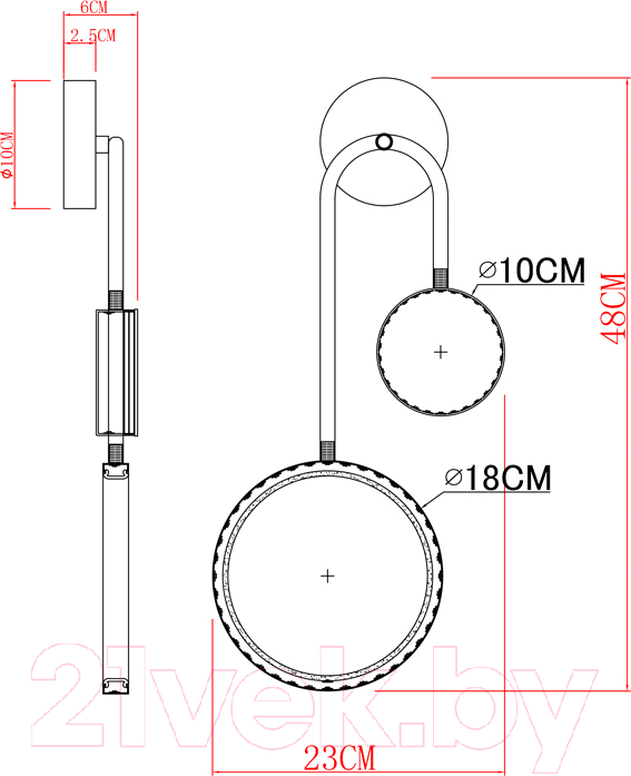 Бра Arte Lamp Holly A1364AP-2PB