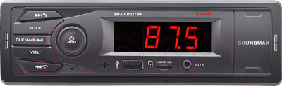 Бездисковая автомагнитола SoundMax SM-CCR3179B (черный)