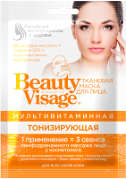 Маска для лица тканевая Fito Косметик Beauty Visage Мультивитаминная Тонизирующая (25мл) - 