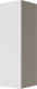 Шкаф навесной Мебель-КМК 1Д Женева 0889.4 (белый/белый глянец) - 