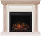 Каминокомплект Смолком Koln MB/JUP/SYM26 + XHD28L-INT (белый ваниль, патина коричневая) - 