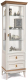 Шкаф с витриной Гомельдрев Тельма ГМ 6506 Дуб (белый/натуральный дуб) - 