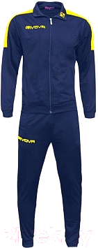 Спортивный костюм Givova Tuta Revolution / TR033 (S, темно-синий/желтый)