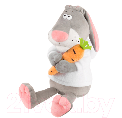Мягкая игрушка Maxitoys Luxury Кролик Семеныч в худи с морковкой / MT-MRT02228-4-25