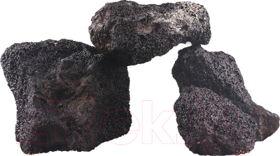 Декорация для аквариума Prime Черный вулканический камень М 10-20 см / PR-222520