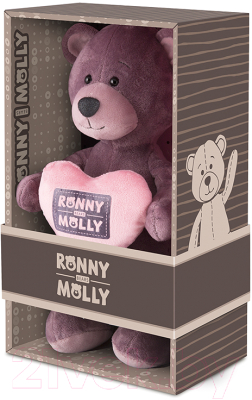Мягкая игрушка Ronny & Molly Мишка Ронни с сердечком / RM-R012-21