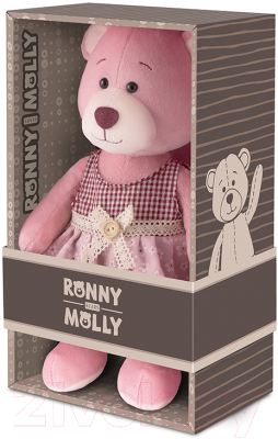 Мягкая игрушка Ronny & Molly Мишка Молли в платье с передником / RM-M007-21