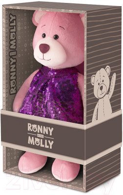 Мягкая игрушка Ronny & Molly Мишка Молли в платье с пайетками / RM-M008-21