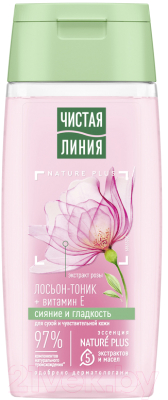Тоник для лица Чистая Линия Лепестки роз для сухой и чувствительной кожи (100мл)