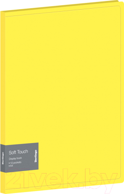 Папка для бумаг Berlingo Soft Touch / DB4_10984 (желтый)