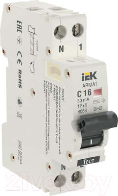 Дифференциальный автомат IEK AR-B06S-1N-C16C030