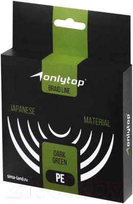 Леска плетеная Onlytop Universal 0.10мм (100м, темно-зеленый)