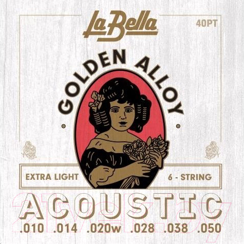 Струны для акустической гитары La Bella 40PT