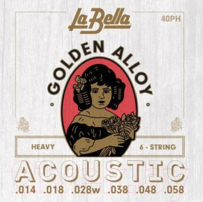Струны для акустической гитары La Bella 40PH