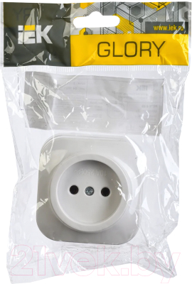 Изображение товара Розетка IEK Glory ERH10-K01-10 (белый)