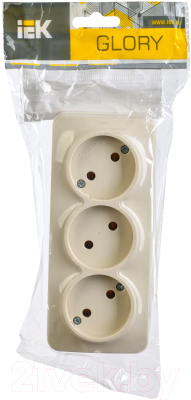 Изображение товара Розетка IEK Glory ERH30-K33-10 (кремовый)