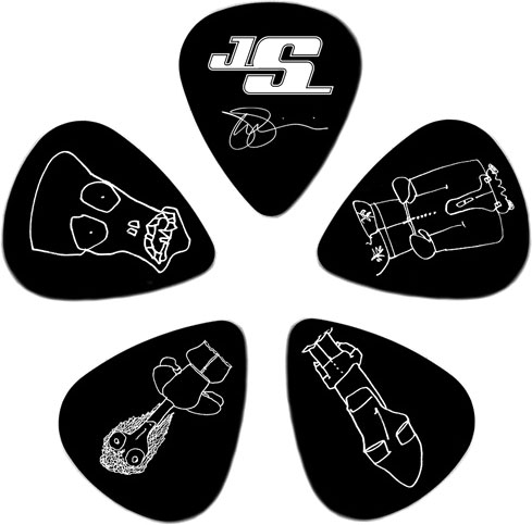 Набор медиаторов Planet Waves 1CBK4-10JS Joe Satriani Picks Black Medium (10шт)