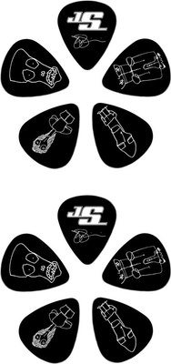 

Набор медиаторов, 1CBK6-10JS Joe Satriani Picks Black Heavy