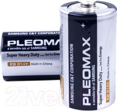 Комплект батареек Pleomax R20/2SW (2шт)