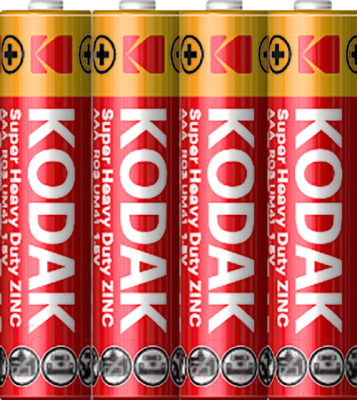 Комплект батареек Kodak XtraLife Alkaline AAA LR03 4S / 411782 (4шт)