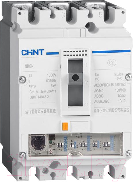 Выключатель автоматический Chint NM8N-400Q TM 3P 250А 70кА / 268959