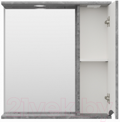 Шкаф с зеркалом для ванной Misty Атлантик 70 / П-Атл-4070-050П