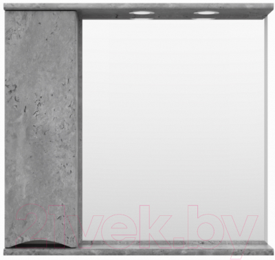 Шкаф с зеркалом для ванной Misty Атлантик 80 / П-Атл-4080-050Л