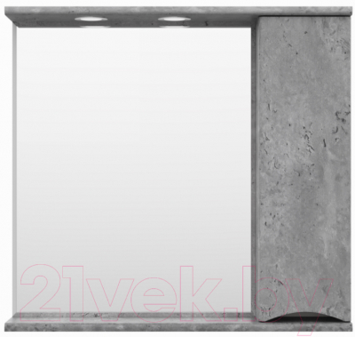 Шкаф с зеркалом для ванной Misty Атлантик 80 / П-Атл-4080-050П