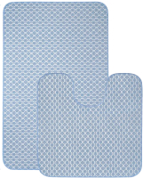 Набор ковриков Вилина 7060 001 (50x85, 50x52, противоскользящий, голубой) - 