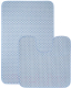 Набор ковриков для ванной и туалета Вилина 7060 001 (50x85, 50x52, противоскользящий, голубой) - 