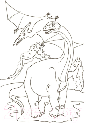 Раскраска Ранок Большая книга раскрасок. Динозавры / С670015Р
