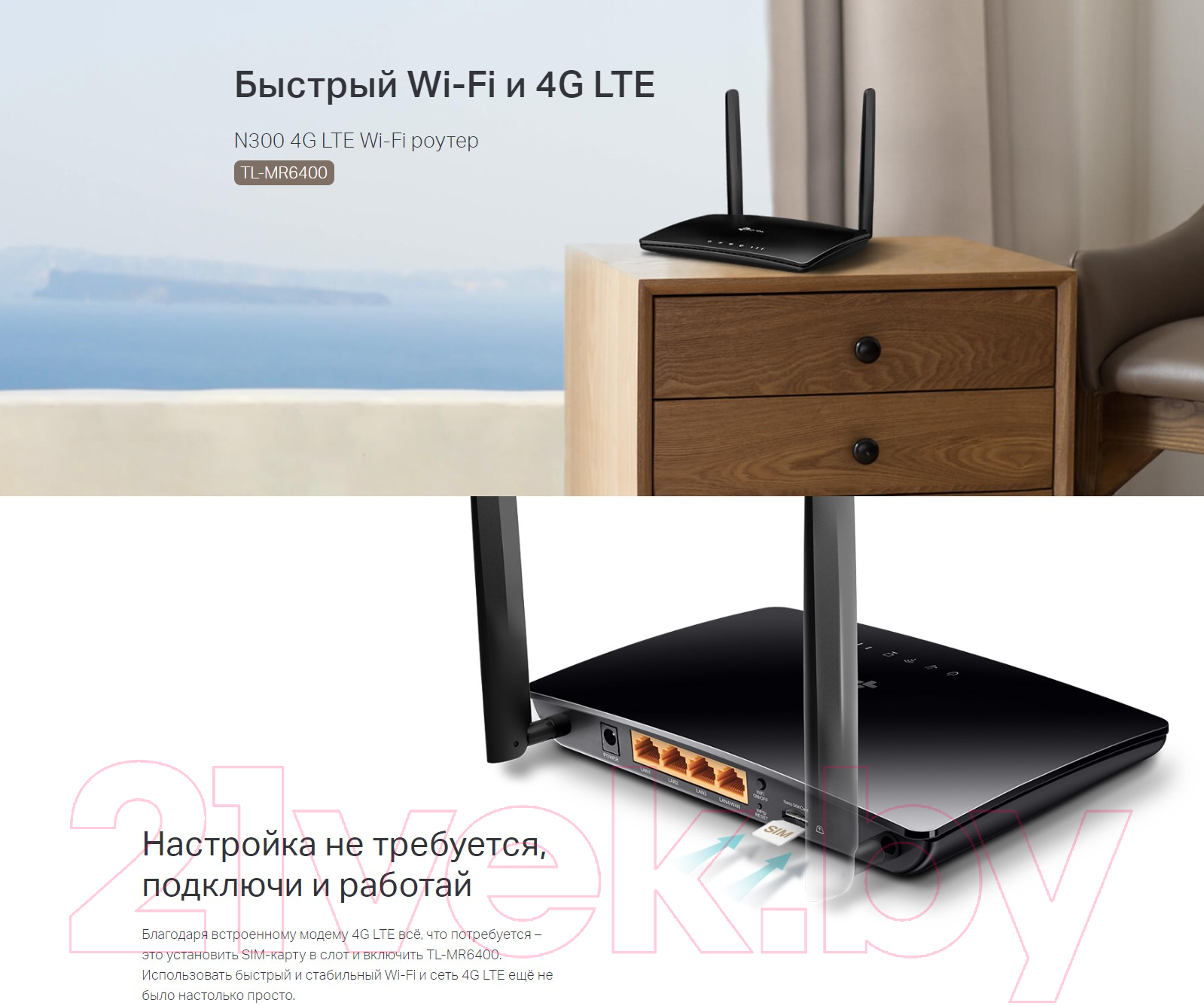 Беспроводной маршрутизатор TP-Link TL-MR6400