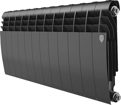 Радиатор биметаллический Royal Thermo BiLiner 350 Noir Sable (13 секций) - 