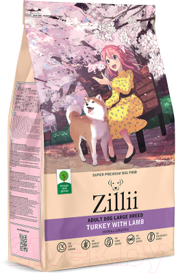 Сухой корм для собак Zillii Adult Dog Large Breed индейка с ягненком / 5658033 (15кг)