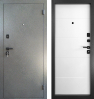 Входная дверь Промет Арктик М 98x205 (правая, букле графит/белый ПФ-039) - 