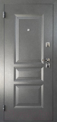 Входная дверь Промет Арктик К 88x205 (левая, букле графит 999/ясень белый ПФ-031)