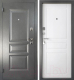 Входная дверь Промет Арктик К 88x205 (левая, букле графит 999/ясень белый ПФ-031) - 