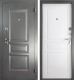 Входная дверь Промет Арктик К 88x205 (правая, букле графит 999/ясень белый ПФ-031) - 