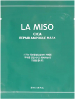 Маска для лица тканевая La Miso Восстанавливающая ампульная с центеллой азиатской (28г) - 