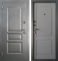 Входная дверь Промет Арктик Классика 88x205 (левая, муар черный 999/графит нубук ЦП-014) - 
