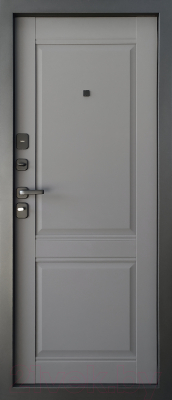 Входная дверь Промет Арктик Классика 88x205 (левая, муар черный 999/графит нубук ЦП-014)