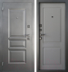 Входная дверь Промет Арктик Классика 88x205 (левая, муар черный 999/графит нубук ЦП-014) - 