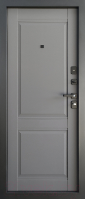 Входная дверь Промет Арктик Классика 98x205 (правая, муар черный 999/графит нубук ЦП-014)