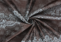 Ткань портьерная LEGRAND Амелия 150x300 / 58 097 155 (шоколад/мята) - 