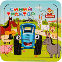 

Развивающая игрушка Буратино, Синий трактор / STR49