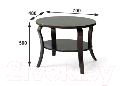 Журнальный столик Мебелик Аверно (шимо)