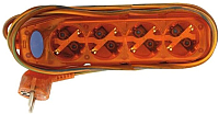 Удлинитель Electraline 62377 (3м, прозрачный/оранжевый) - 