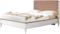 Двуспальная кровать Гомельдрев Тельма ГМ 6581-13 180x200 Дуб (Bravo-2-Milk/капри/натуральный дуб) - 