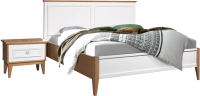 Двуспальная кровать Гомельдрев Торино ГМ 8194 160x200 Дуб (белый/натуральный дуб) - 